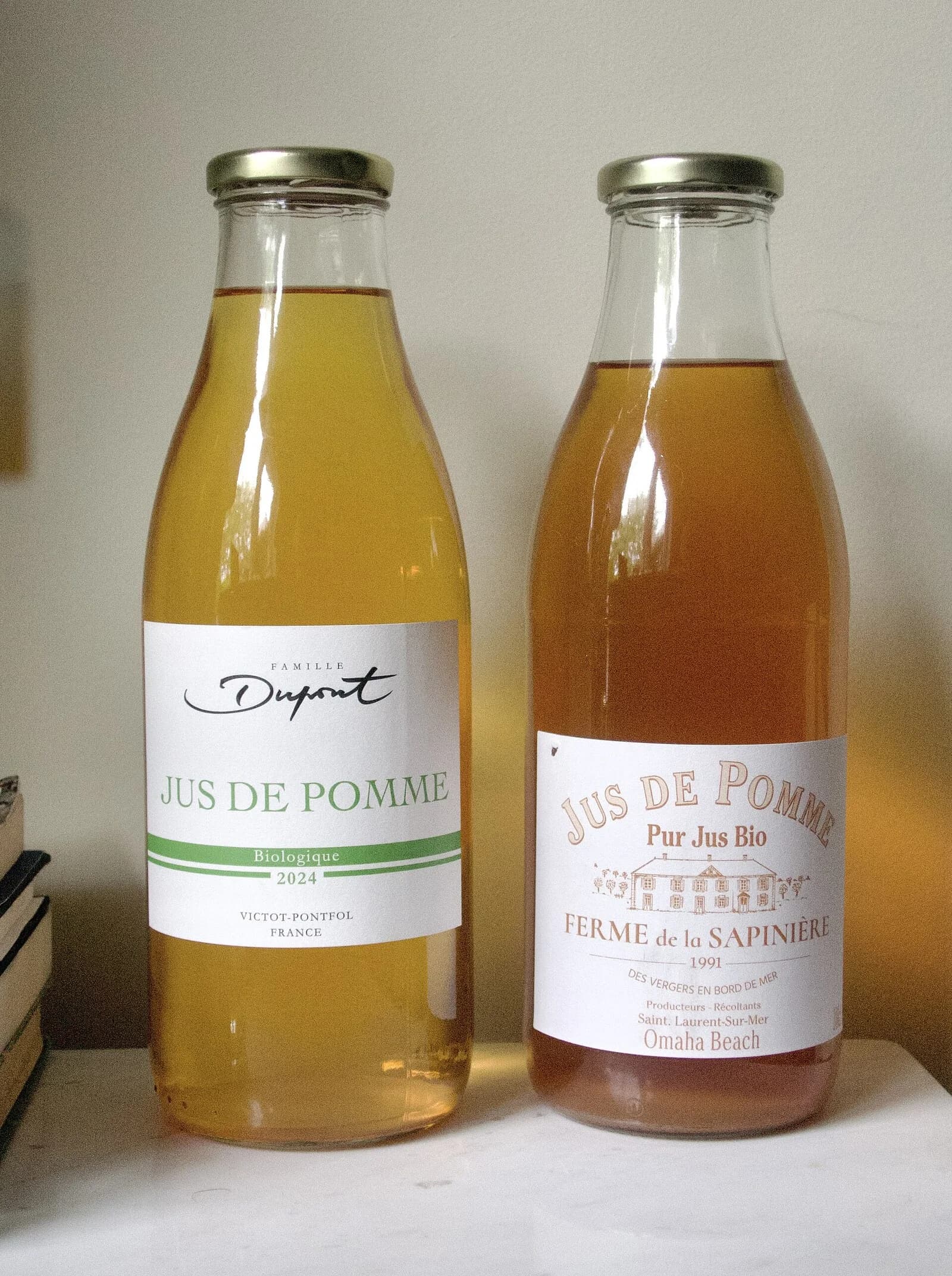 Bouteille de jus de pomme bio Verger de Faverolles 1L